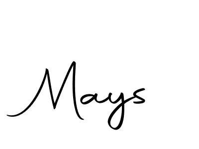 Make a beautiful signature design for name Mays. With this signature (Autography-DOLnW) style, you can create a handwritten signature for free. Mays signature style 10 images and pictures png