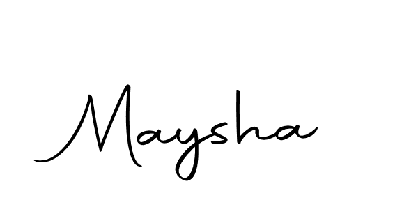 Use a signature maker to create a handwritten signature online. With this signature software, you can design (Autography-DOLnW) your own signature for name Maysha. Maysha signature style 10 images and pictures png