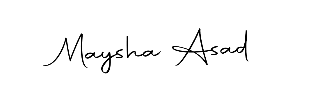 How to make Maysha Asad signature? Autography-DOLnW is a professional autograph style. Create handwritten signature for Maysha Asad name. Maysha Asad signature style 10 images and pictures png