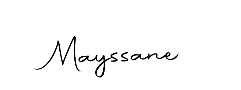 Design your own signature with our free online signature maker. With this signature software, you can create a handwritten (Autography-DOLnW) signature for name Mayssane. Mayssane signature style 10 images and pictures png