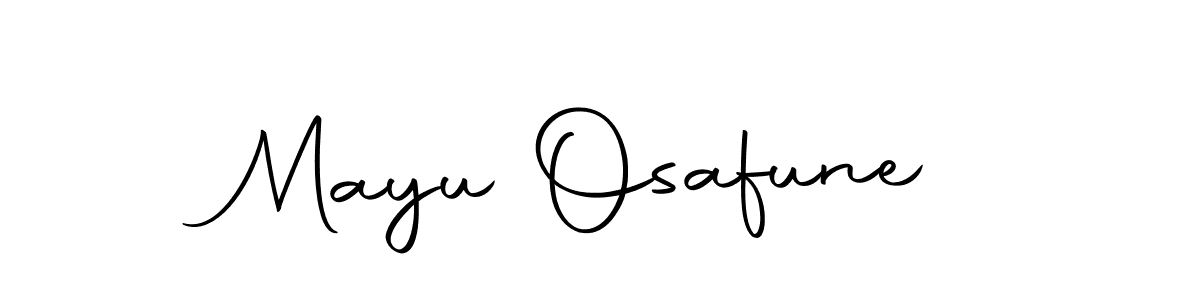 Create a beautiful signature design for name Mayu Osafune. With this signature (Autography-DOLnW) fonts, you can make a handwritten signature for free. Mayu Osafune signature style 10 images and pictures png