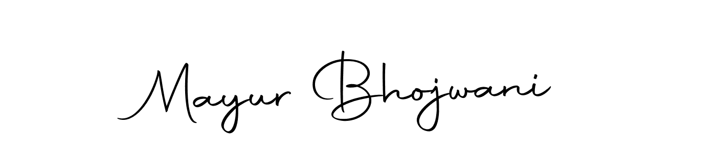 How to make Mayur Bhojwani name signature. Use Autography-DOLnW style for creating short signs online. This is the latest handwritten sign. Mayur Bhojwani signature style 10 images and pictures png