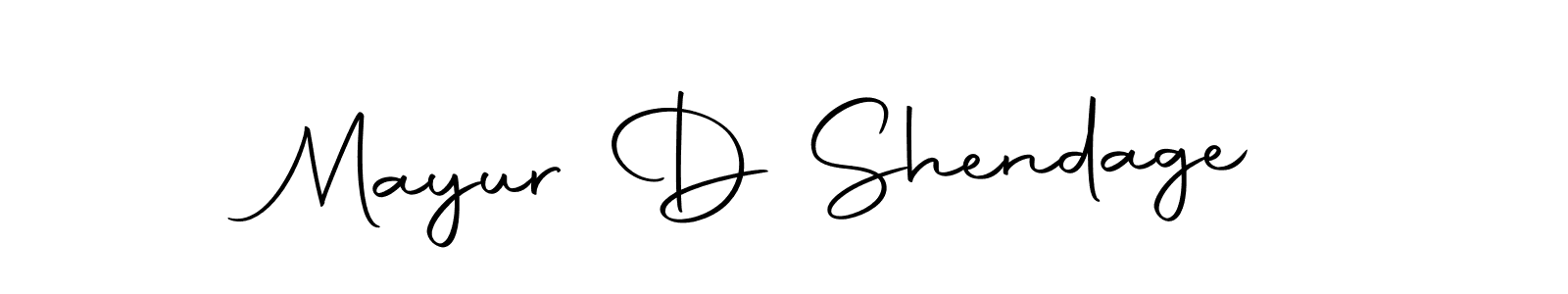 How to make Mayur D Shendage name signature. Use Autography-DOLnW style for creating short signs online. This is the latest handwritten sign. Mayur D Shendage signature style 10 images and pictures png