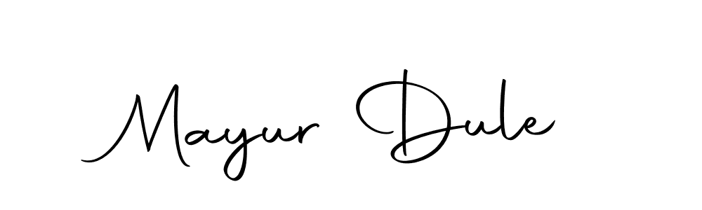 Design your own signature with our free online signature maker. With this signature software, you can create a handwritten (Autography-DOLnW) signature for name Mayur Dule. Mayur Dule signature style 10 images and pictures png