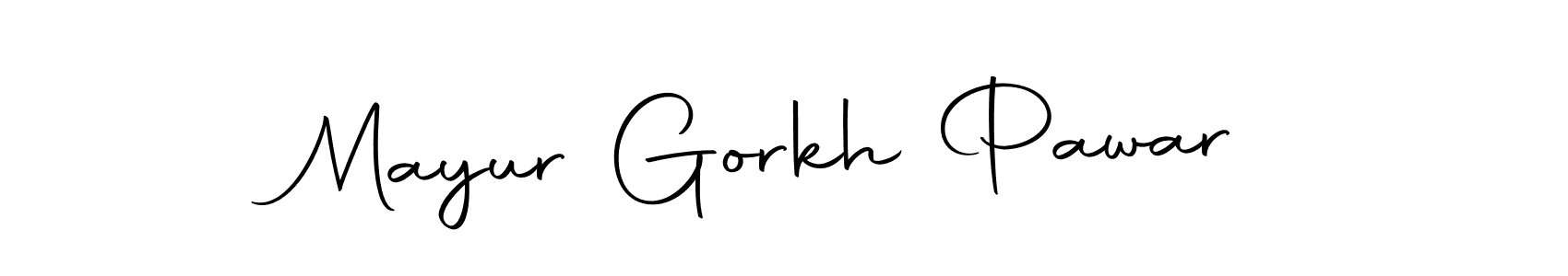 The best way (Autography-DOLnW) to make a short signature is to pick only two or three words in your name. The name Mayur Gorkh Pawar include a total of six letters. For converting this name. Mayur Gorkh Pawar signature style 10 images and pictures png