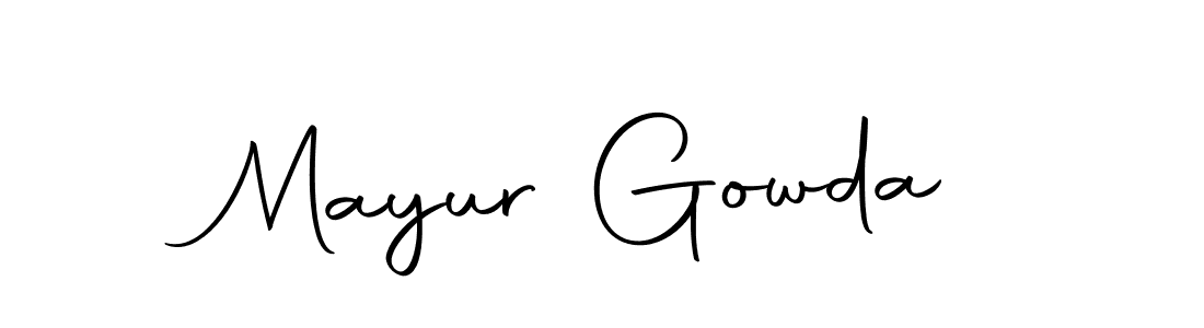 Use a signature maker to create a handwritten signature online. With this signature software, you can design (Autography-DOLnW) your own signature for name Mayur Gowda. Mayur Gowda signature style 10 images and pictures png