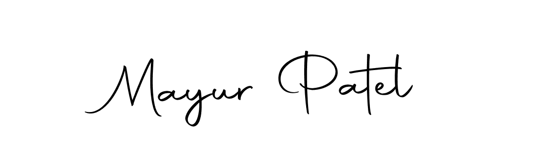 Design your own signature with our free online signature maker. With this signature software, you can create a handwritten (Autography-DOLnW) signature for name Mayur Patel. Mayur Patel signature style 10 images and pictures png