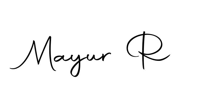 It looks lik you need a new signature style for name Mayur R. Design unique handwritten (Autography-DOLnW) signature with our free signature maker in just a few clicks. Mayur R signature style 10 images and pictures png