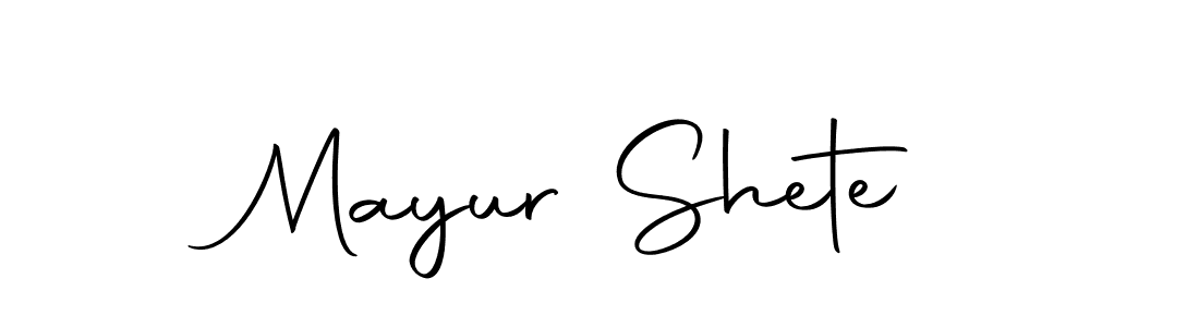 The best way (Autography-DOLnW) to make a short signature is to pick only two or three words in your name. The name Mayur Shete include a total of six letters. For converting this name. Mayur Shete signature style 10 images and pictures png