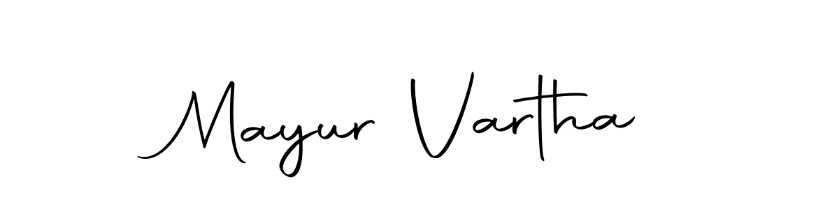 Design your own signature with our free online signature maker. With this signature software, you can create a handwritten (Autography-DOLnW) signature for name Mayur Vartha. Mayur Vartha signature style 10 images and pictures png