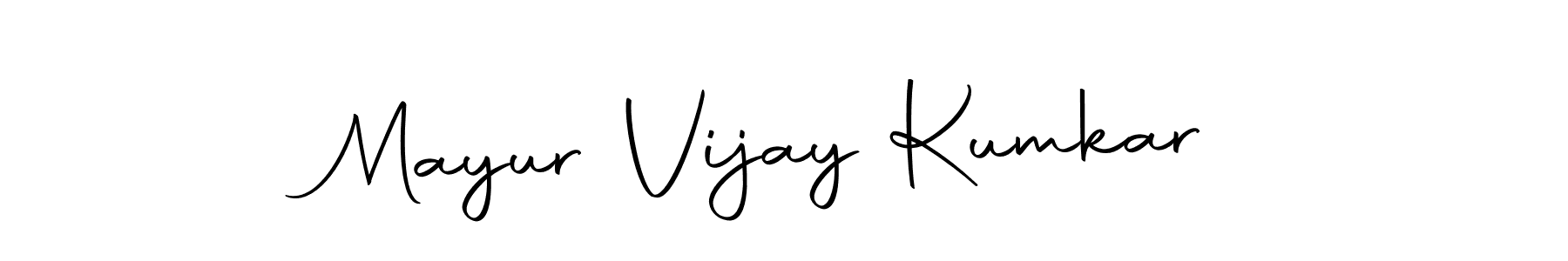 Create a beautiful signature design for name Mayur Vijay Kumkar. With this signature (Autography-DOLnW) fonts, you can make a handwritten signature for free. Mayur Vijay Kumkar signature style 10 images and pictures png