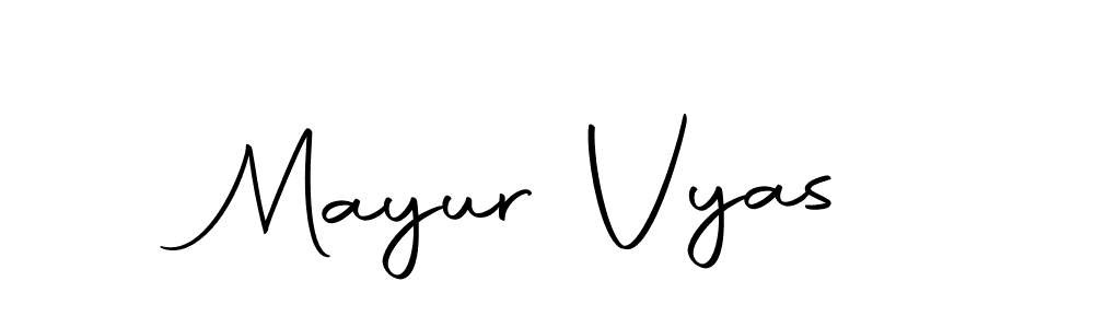 Design your own signature with our free online signature maker. With this signature software, you can create a handwritten (Autography-DOLnW) signature for name Mayur Vyas. Mayur Vyas signature style 10 images and pictures png