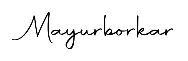 The Autography-DOLnW typeface gives name Mayurborkar a refined look. Suitable for certificates, diplomas, and official verification. Mayurborkar signature style 10 images and pictures png