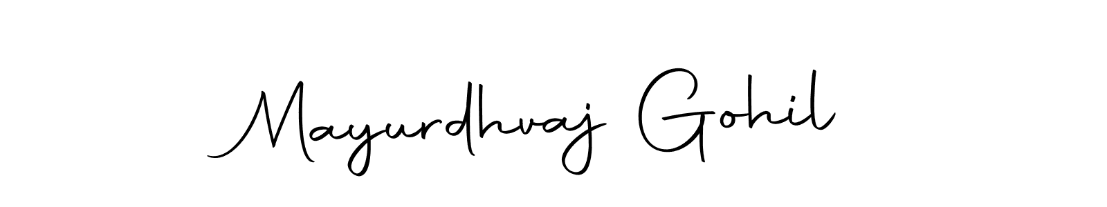 Design your own signature with our free online signature maker. With this signature software, you can create a handwritten (Autography-DOLnW) signature for name Mayurdhvaj Gohil. Mayurdhvaj Gohil signature style 10 images and pictures png