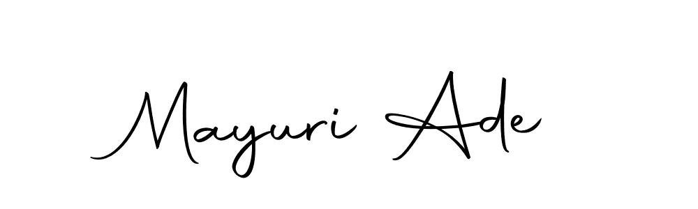 Use a signature maker to create a handwritten signature online. With this signature software, you can design (Autography-DOLnW) your own signature for name Mayuri Ade. Mayuri Ade signature style 10 images and pictures png