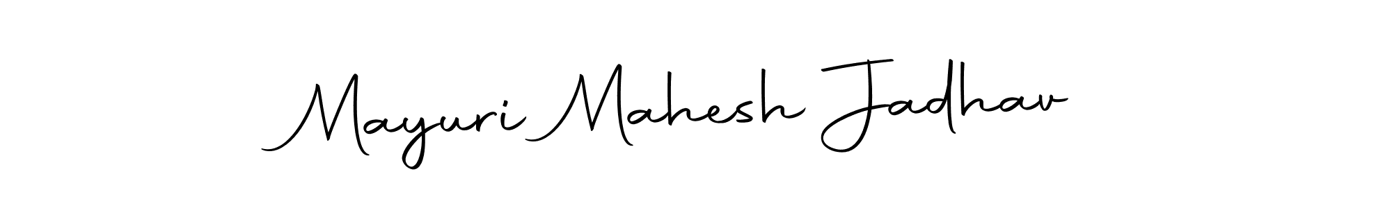 Autography-DOLnW is a professional signature style that is perfect for those who want to add a touch of class to their signature. It is also a great choice for those who want to make their signature more unique. Get Mayuri Mahesh Jadhav name to fancy signature for free. Mayuri Mahesh Jadhav signature style 10 images and pictures png