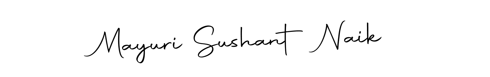 You should practise on your own different ways (Autography-DOLnW) to write your name (Mayuri Sushant Naik) in signature. don't let someone else do it for you. Mayuri Sushant Naik signature style 10 images and pictures png