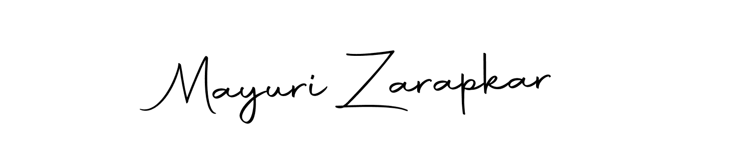 Create a beautiful signature design for name Mayuri Zarapkar. With this signature (Autography-DOLnW) fonts, you can make a handwritten signature for free. Mayuri Zarapkar signature style 10 images and pictures png