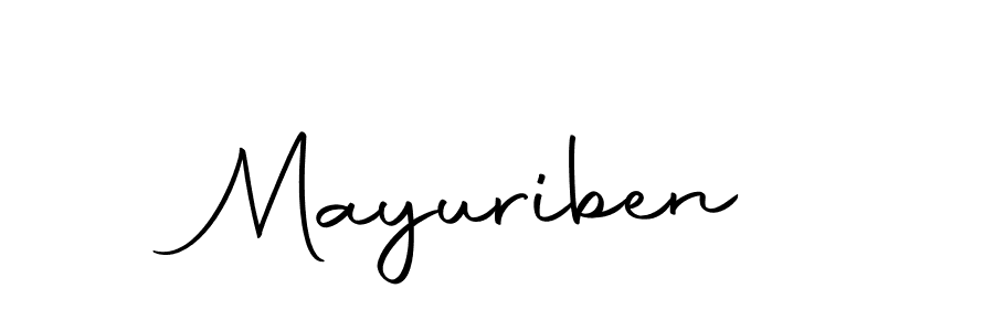 Use a signature maker to create a handwritten signature online. With this signature software, you can design (Autography-DOLnW) your own signature for name Mayuriben. Mayuriben signature style 10 images and pictures png