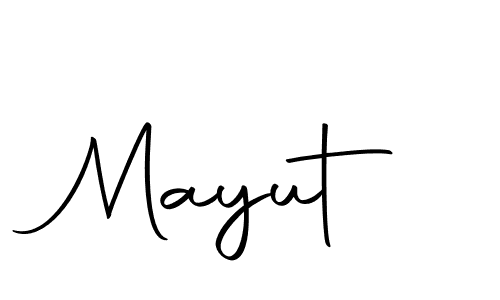 Make a beautiful signature design for name Mayut. With this signature (Autography-DOLnW) style, you can create a handwritten signature for free. Mayut signature style 10 images and pictures png