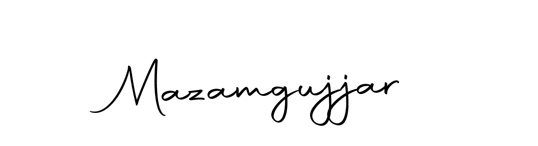 Create a beautiful signature design for name Mazamgujjar. With this signature (Autography-DOLnW) fonts, you can make a handwritten signature for free. Mazamgujjar signature style 10 images and pictures png