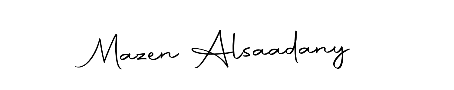 It looks lik you need a new signature style for name Mazen Alsaadany. Design unique handwritten (Autography-DOLnW) signature with our free signature maker in just a few clicks. Mazen Alsaadany signature style 10 images and pictures png