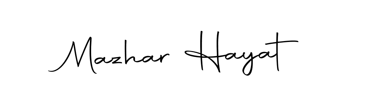 Also we have Mazhar Hayat name is the best signature style. Create professional handwritten signature collection using Autography-DOLnW autograph style. Mazhar Hayat signature style 10 images and pictures png