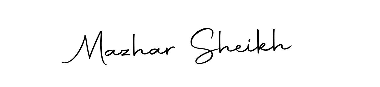 Mazhar Sheikh stylish signature style. Best Handwritten Sign (Autography-DOLnW) for my name. Handwritten Signature Collection Ideas for my name Mazhar Sheikh. Mazhar Sheikh signature style 10 images and pictures png