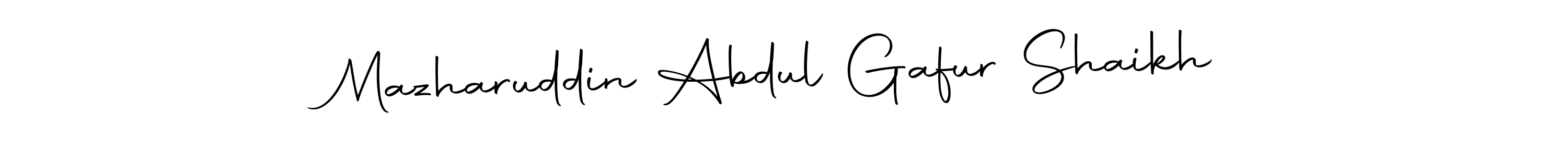 Check out images of Autograph of Mazharuddin Abdul Gafur Shaikh name. Actor Mazharuddin Abdul Gafur Shaikh Signature Style. Autography-DOLnW is a professional sign style online. Mazharuddin Abdul Gafur Shaikh signature style 10 images and pictures png