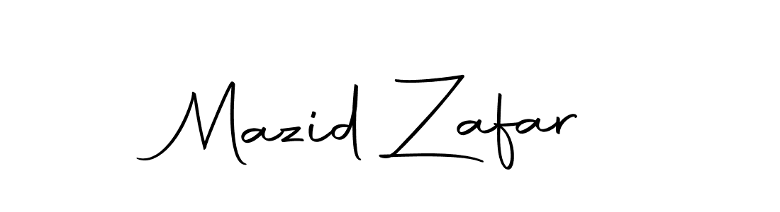 How to make Mazid Zafar name signature. Use Autography-DOLnW style for creating short signs online. This is the latest handwritten sign. Mazid Zafar signature style 10 images and pictures png