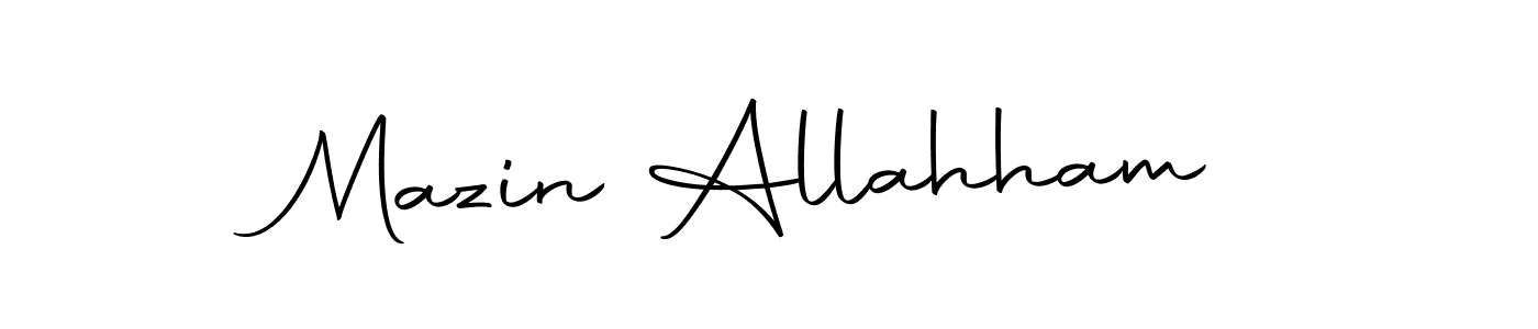 Make a beautiful signature design for name Mazin Allahham. With this signature (Autography-DOLnW) style, you can create a handwritten signature for free. Mazin Allahham signature style 10 images and pictures png