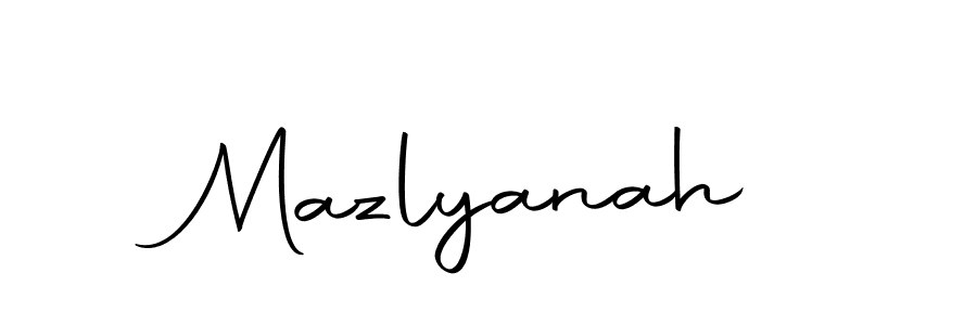The best way (Autography-DOLnW) to make a short signature is to pick only two or three words in your name. The name Mazlyanah include a total of six letters. For converting this name. Mazlyanah signature style 10 images and pictures png