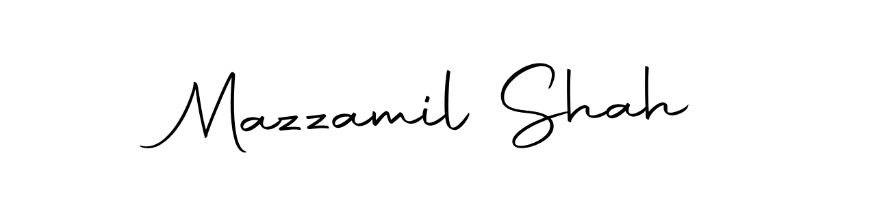 Create a beautiful signature design for name Mazzamil Shah. With this signature (Autography-DOLnW) fonts, you can make a handwritten signature for free. Mazzamil Shah signature style 10 images and pictures png