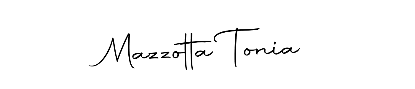 How to make Mazzotta Tonia name signature. Use Autography-DOLnW style for creating short signs online. This is the latest handwritten sign. Mazzotta Tonia signature style 10 images and pictures png