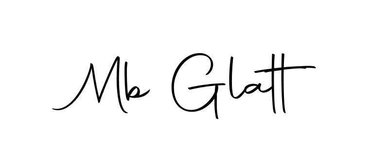 How to make Mb Glatt name signature. Use Autography-DOLnW style for creating short signs online. This is the latest handwritten sign. Mb Glatt signature style 10 images and pictures png