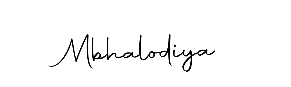 Design your own signature with our free online signature maker. With this signature software, you can create a handwritten (Autography-DOLnW) signature for name Mbhalodiya. Mbhalodiya signature style 10 images and pictures png