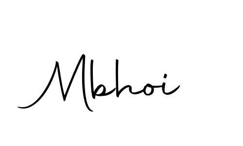Design your own signature with our free online signature maker. With this signature software, you can create a handwritten (Autography-DOLnW) signature for name Mbhoi. Mbhoi signature style 10 images and pictures png