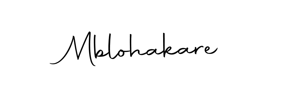 Create a beautiful signature design for name Mblohakare. With this signature (Autography-DOLnW) fonts, you can make a handwritten signature for free. Mblohakare signature style 10 images and pictures png