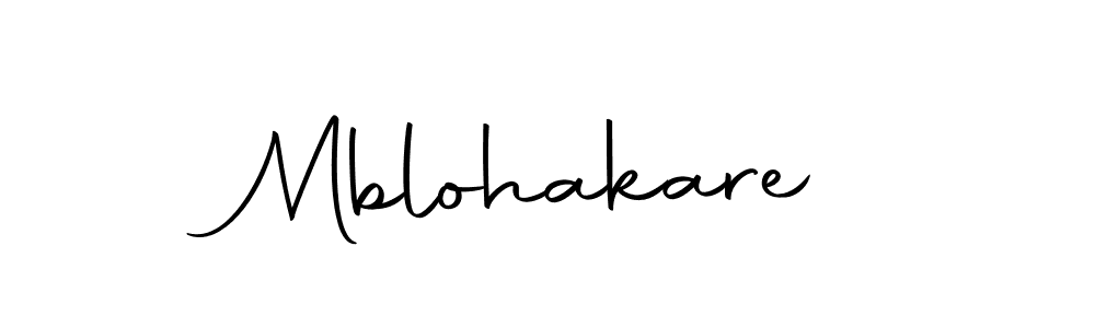 Create a beautiful signature design for name Mblohakare. With this signature (Autography-DOLnW) fonts, you can make a handwritten signature for free. Mblohakare signature style 10 images and pictures png