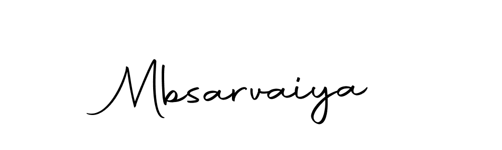 Use a signature maker to create a handwritten signature online. With this signature software, you can design (Autography-DOLnW) your own signature for name Mbsarvaiya. Mbsarvaiya signature style 10 images and pictures png