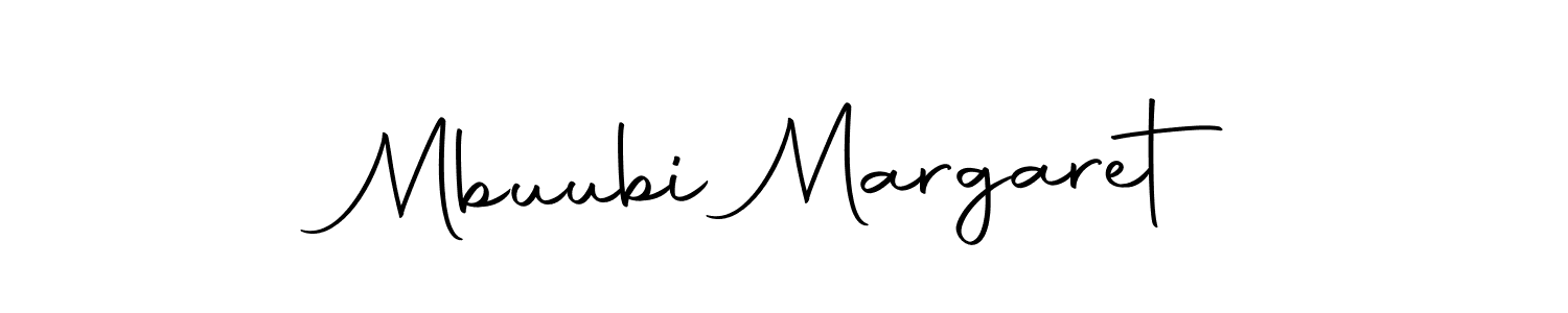 Create a beautiful signature design for name Mbuubi Margaret. With this signature (Autography-DOLnW) fonts, you can make a handwritten signature for free. Mbuubi Margaret signature style 10 images and pictures png