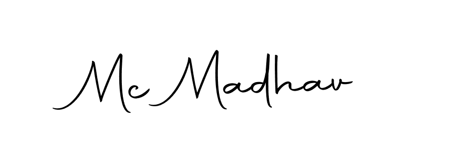 Use a signature maker to create a handwritten signature online. With this signature software, you can design (Autography-DOLnW) your own signature for name Mc Madhav. Mc Madhav signature style 10 images and pictures png