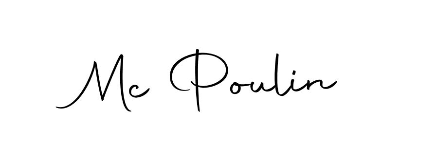 Create a beautiful signature design for name Mc Poulin. With this signature (Autography-DOLnW) fonts, you can make a handwritten signature for free. Mc Poulin signature style 10 images and pictures png