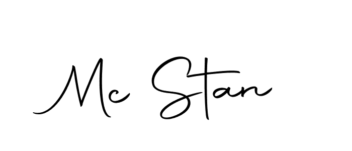 Create a beautiful signature design for name Mc Stan. With this signature (Autography-DOLnW) fonts, you can make a handwritten signature for free. Mc Stan signature style 10 images and pictures png