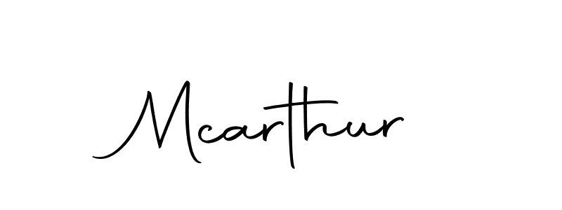 Design your own signature with our free online signature maker. With this signature software, you can create a handwritten (Autography-DOLnW) signature for name Mcarthur. Mcarthur signature style 10 images and pictures png