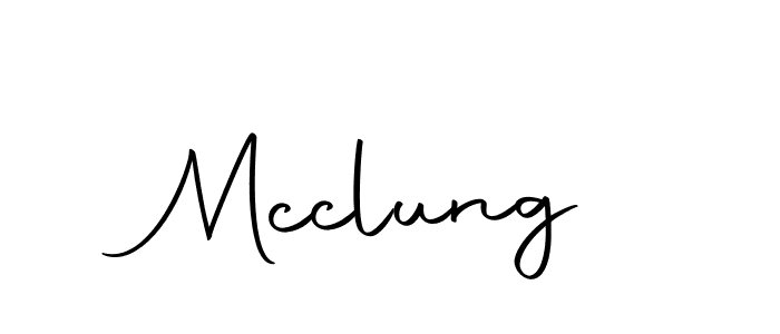 Create a beautiful signature design for name Mcclung. With this signature (Autography-DOLnW) fonts, you can make a handwritten signature for free. Mcclung signature style 10 images and pictures png