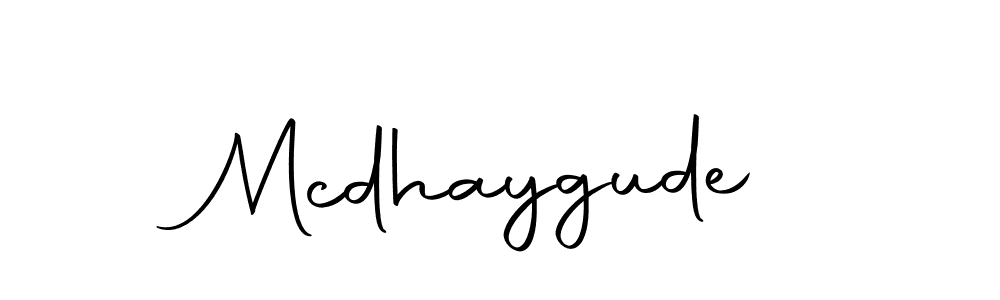 Make a beautiful signature design for name Mcdhaygude. With this signature (Autography-DOLnW) style, you can create a handwritten signature for free. Mcdhaygude signature style 10 images and pictures png