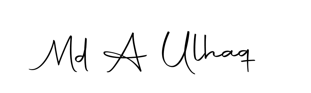 Use a signature maker to create a handwritten signature online. With this signature software, you can design (Autography-DOLnW) your own signature for name Md A Ulhaq. Md A Ulhaq signature style 10 images and pictures png