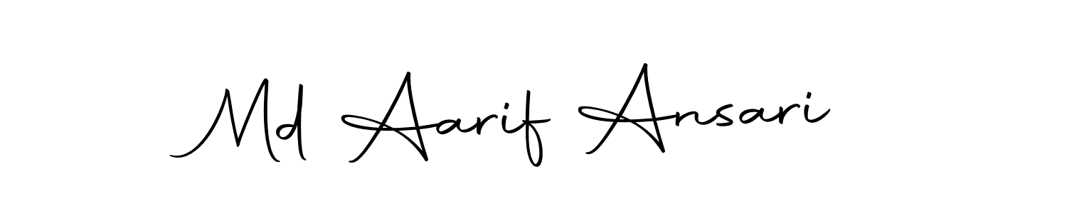 This is the best signature style for the Md Aarif Ansari name. Also you like these signature font (Autography-DOLnW). Mix name signature. Md Aarif Ansari signature style 10 images and pictures png