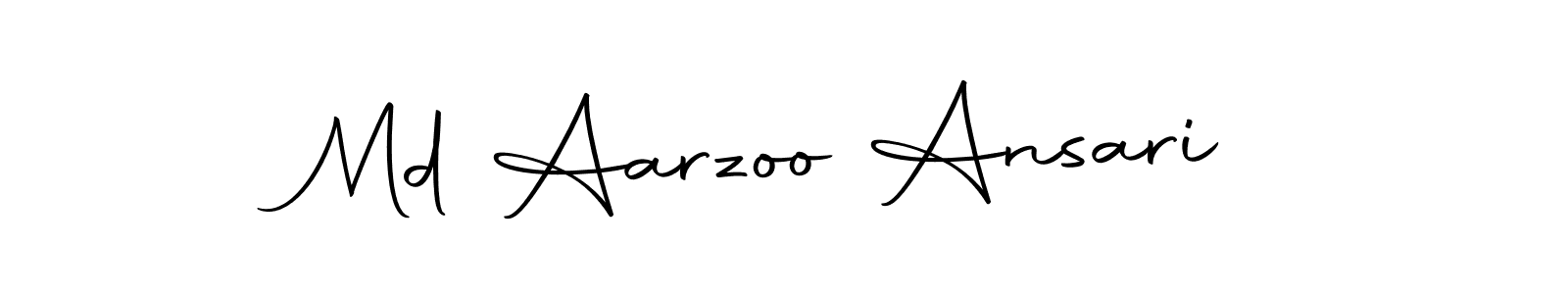 Create a beautiful signature design for name Md Aarzoo Ansari. With this signature (Autography-DOLnW) fonts, you can make a handwritten signature for free. Md Aarzoo Ansari signature style 10 images and pictures png